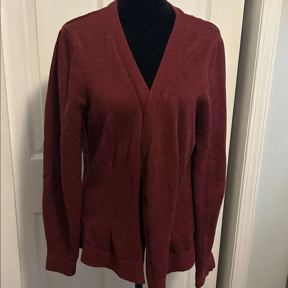CAbi Burgundy Knit Sweater large style #3529 - Picture 2 of 10